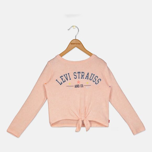 NEW Levi's Strauss & Co Long Sleeve Knit Soft Pull Over Oversized Knotted Top 6 - Picture 1 of 3